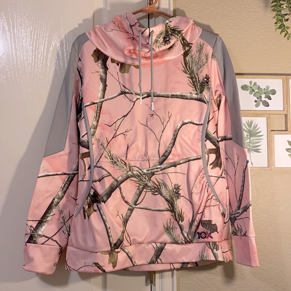 Bright pink hunting neck hoodie!!!💖
